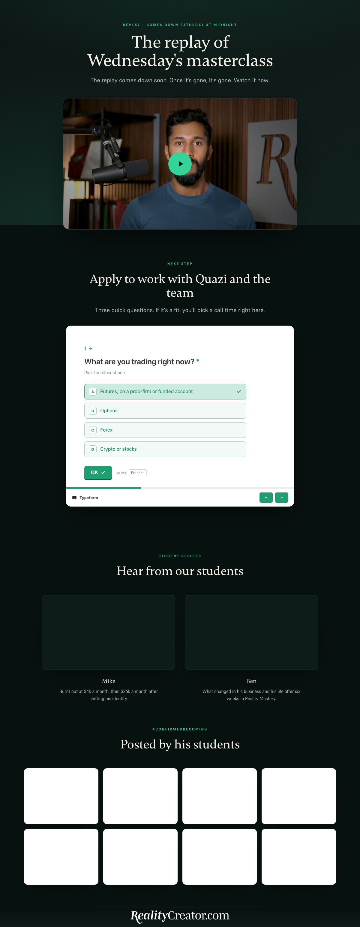Replay + application preview