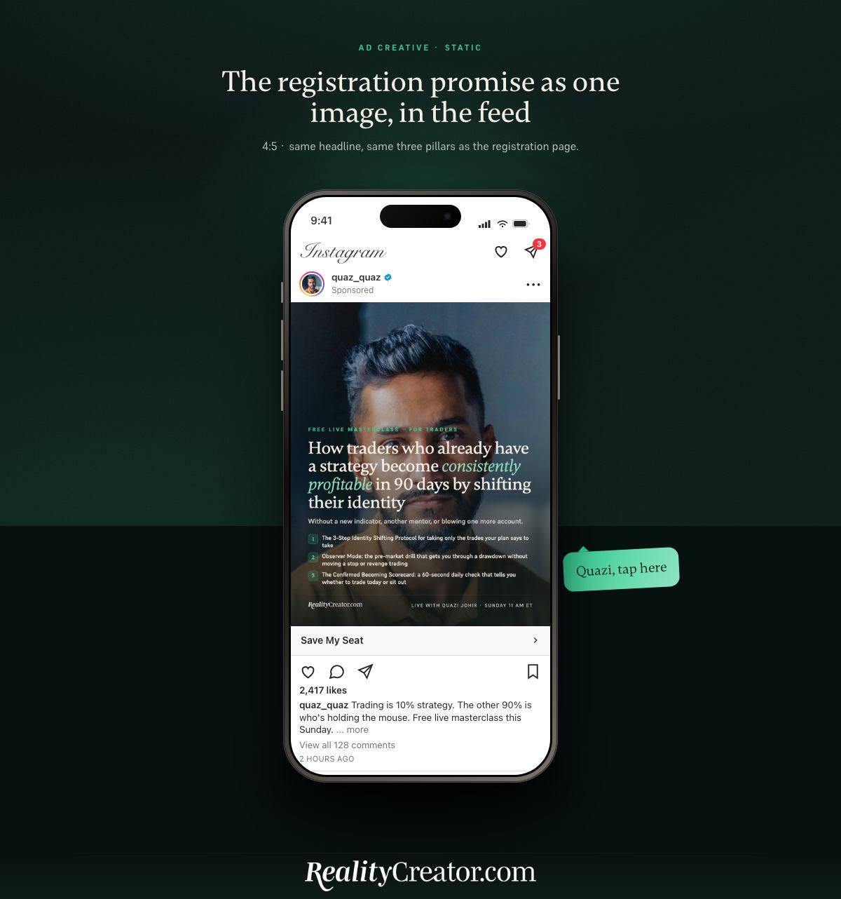 Static ad preview